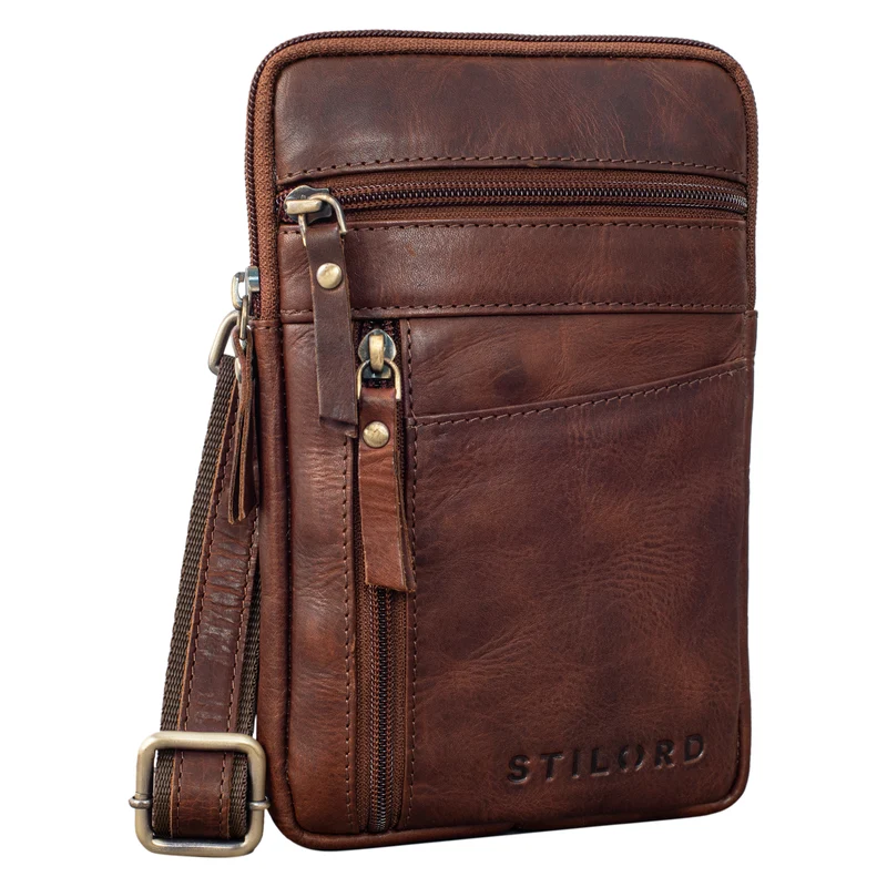B-WARE "Brooks" Leder Brustbeutel Gürteltasche