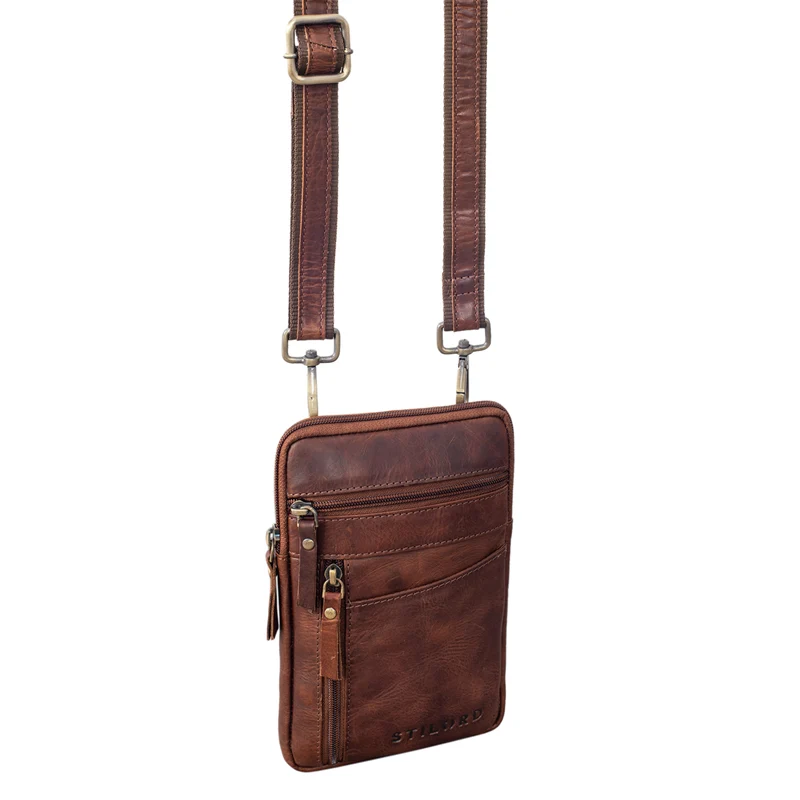 B-WARE "Brooks" Leder Brustbeutel Gürteltasche