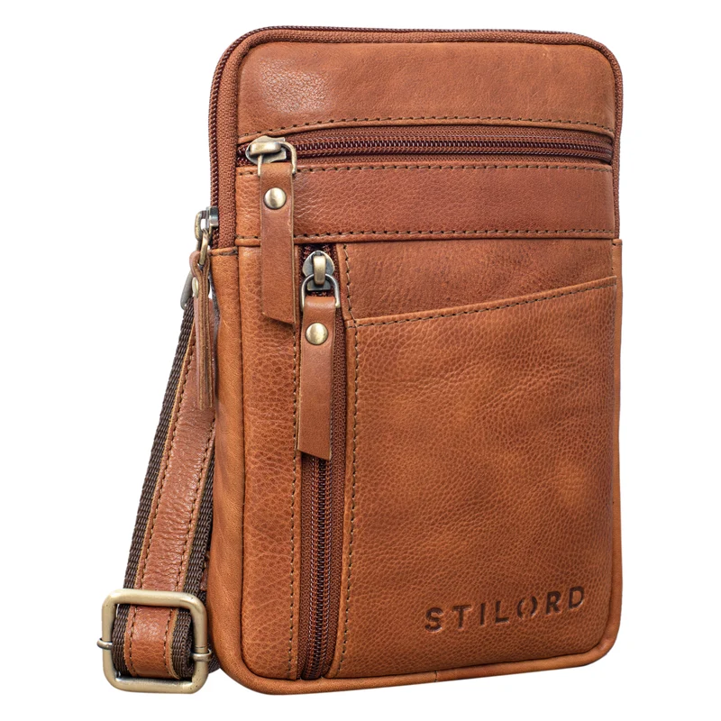 B-WARE "Brooks" Leder Brustbeutel Gürteltasche
