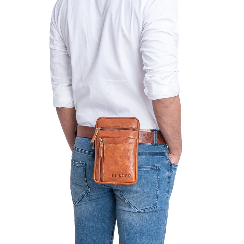 B-WARE "Brooks" Leder Brustbeutel Gürteltasche