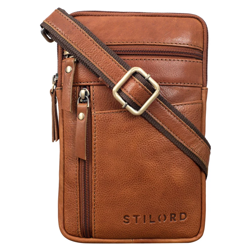 B-WARE "Brooks" Leder Brustbeutel Gürteltasche