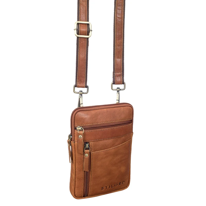 B-WARE "Brooks" Leder Brustbeutel Gürteltasche
