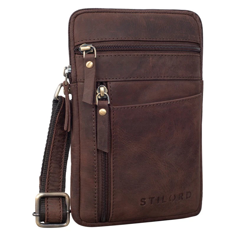 B-WARE "Brooks" Leder Brustbeutel Gürteltasche