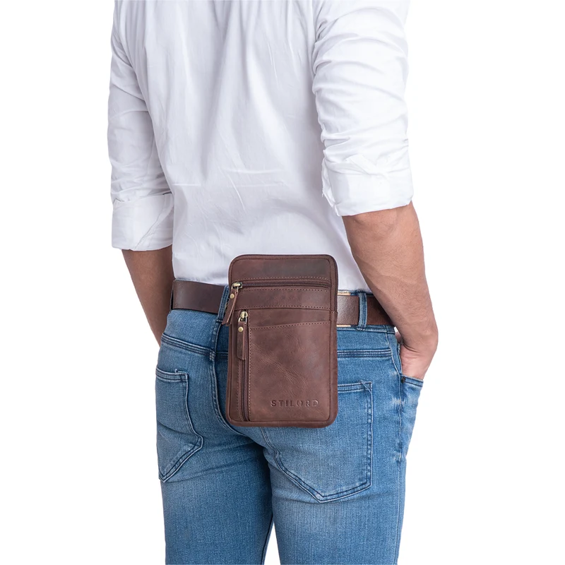 B-WARE "Brooks" Leder Brustbeutel Gürteltasche