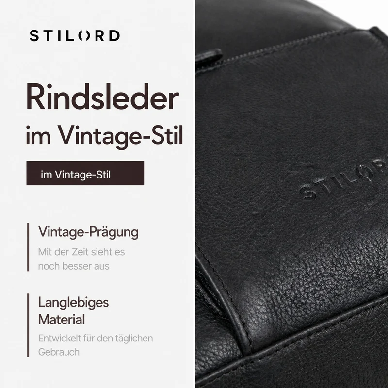 "Luna" Eleganter Leder-Rucksack Damen klein mit geflochtenem Henkel