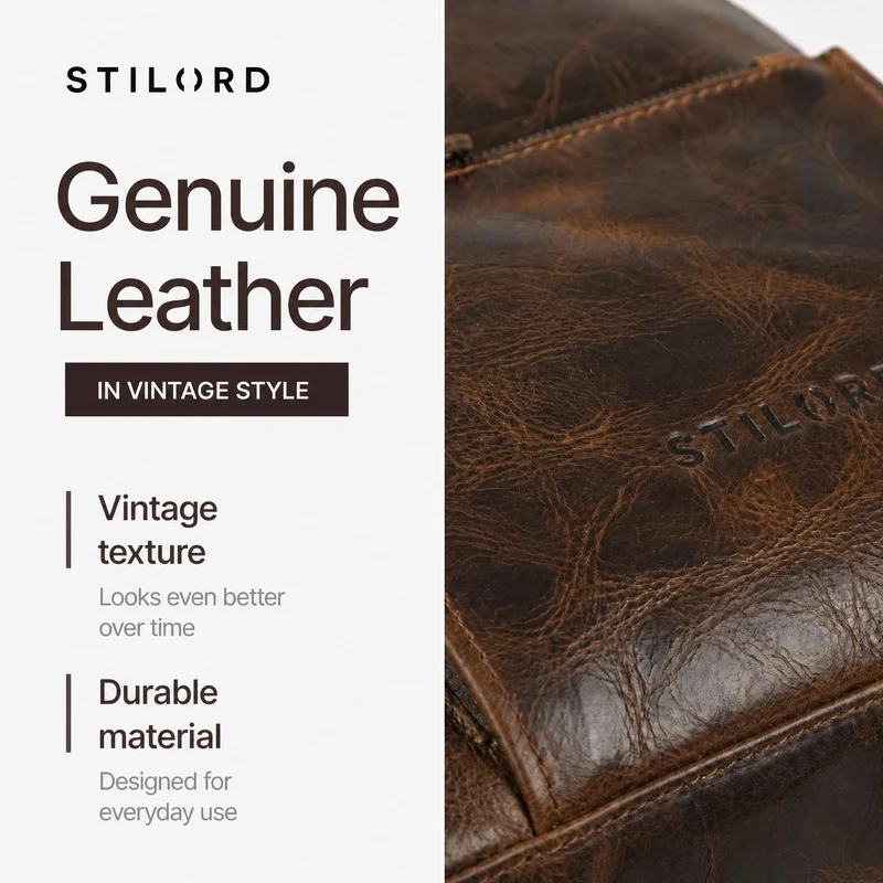 "Luna" Eleganter Leder-Rucksack Damen klein mit geflochtenem Henkel
