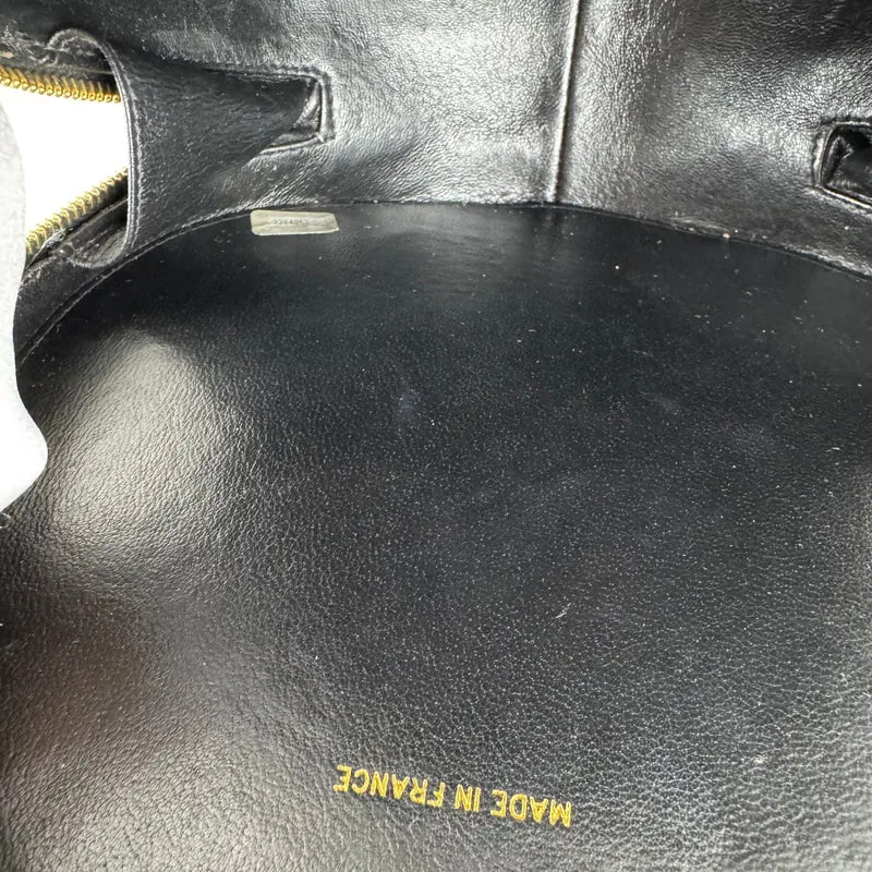 Chanel 1995 Schwarzer runder Kosmetikkoffer
