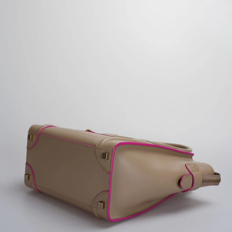 CELINE Mini-Reisegepäck aus Kalbsleder in Beige