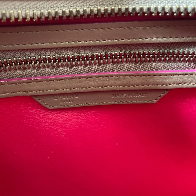 CELINE Mini-Reisegepäck aus Kalbsleder in Beige
