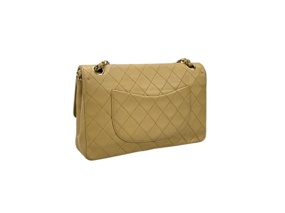 Chanel Beige Vintage Zeitlose Flap Bag Medium