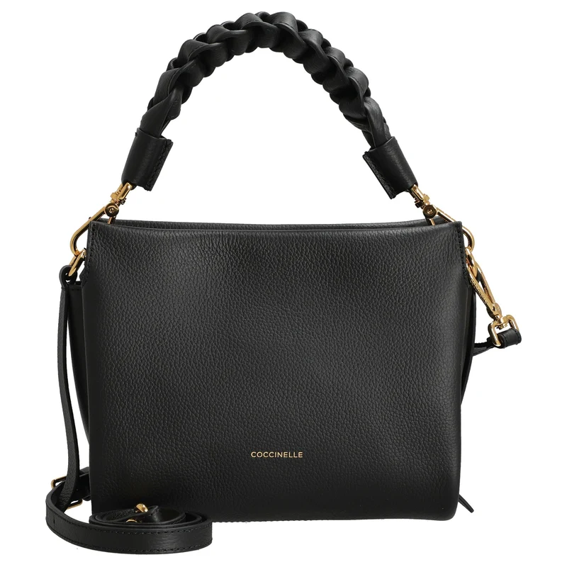 Coccinelle Boheme Grana Double - Henkeltasche S 23 cm (noir/cognac)