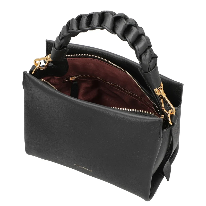 Coccinelle Boheme Grana Double - Henkeltasche S 23 cm (noir/cognac)