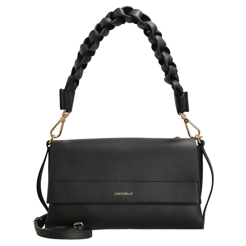 Coccinelle Boheme Grana Double - Umhängetasche 26 cm (noir, cognac)