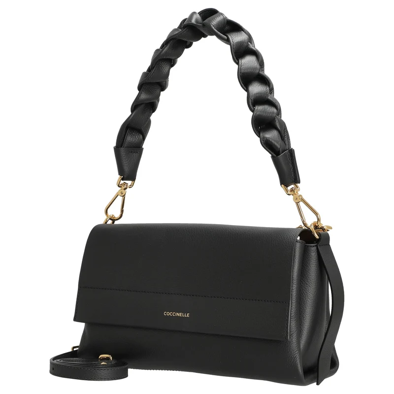 Coccinelle Boheme Grana Double - Umhängetasche 26 cm (noir, cognac)