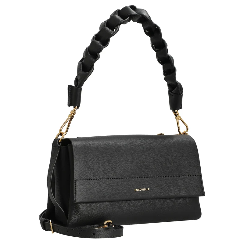 Coccinelle Boheme Grana Double - Umhängetasche 26 cm (noir, cognac)