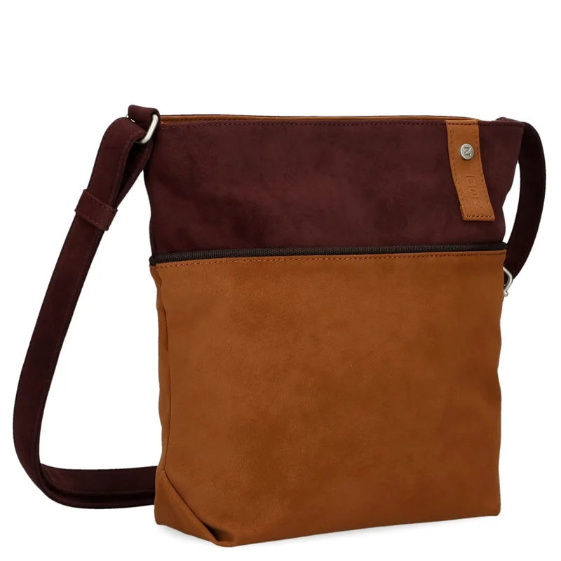zwei Jana J10 - Schultertasche 29 cm (nubuk-cognac)