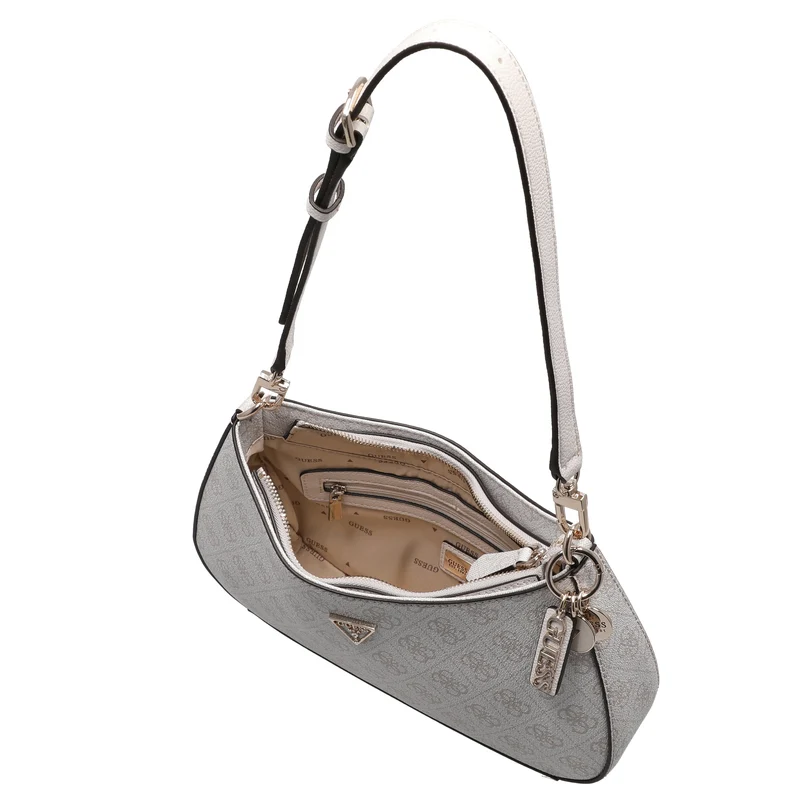 Guess Noelle II Top Zip - Schultertasche 28 cm (bone logo)