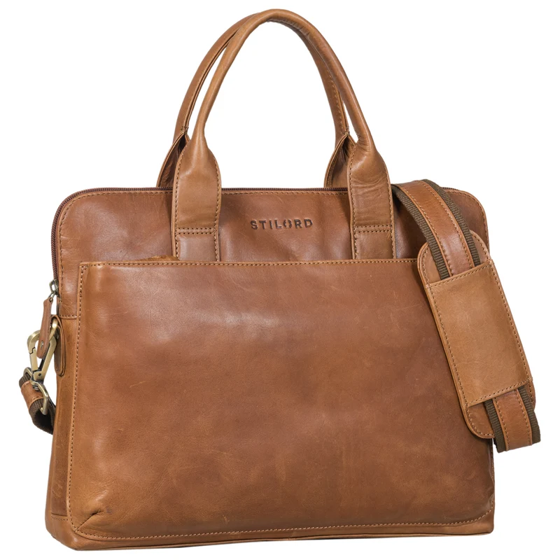 "Lancelot" Laptoptasche 14 Zoll Echtleder Herren und Damen