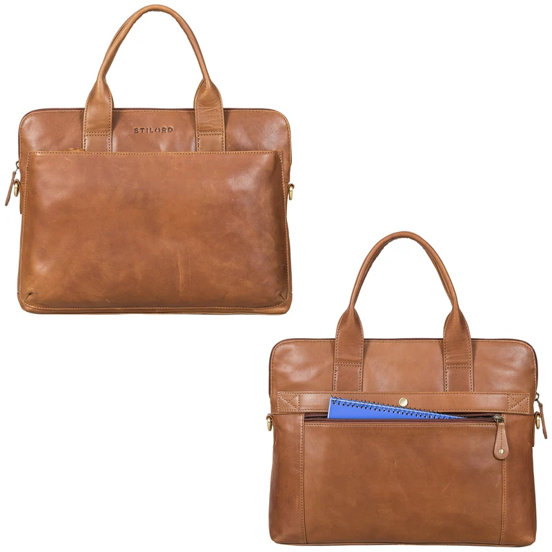 "Lancelot" Laptoptasche 14 Zoll Echtleder Herren und Damen