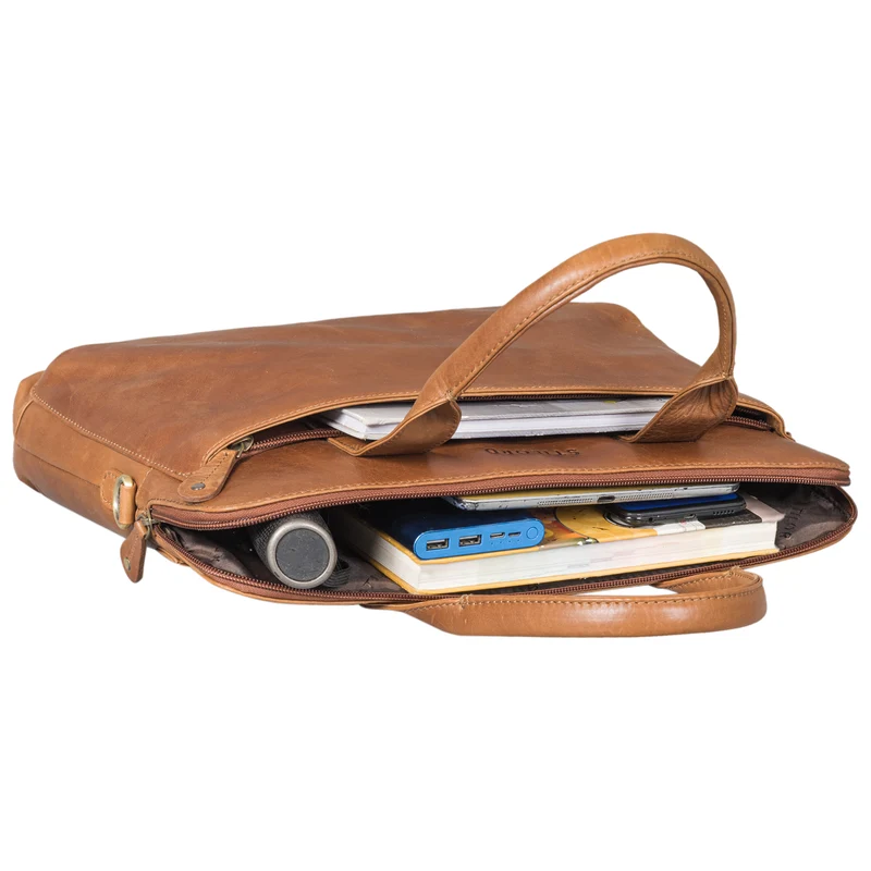 "Lancelot" Laptoptasche 14 Zoll Echtleder Herren und Damen