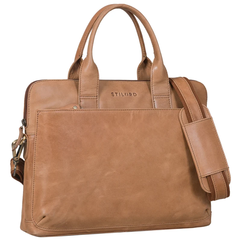 "Lancelot" Laptoptasche 14 Zoll Echtleder Herren und Damen
