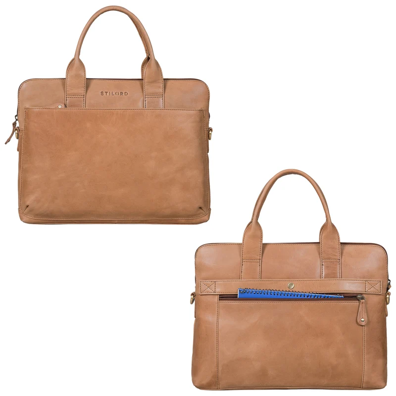 "Lancelot" Laptoptasche 14 Zoll Echtleder Herren und Damen