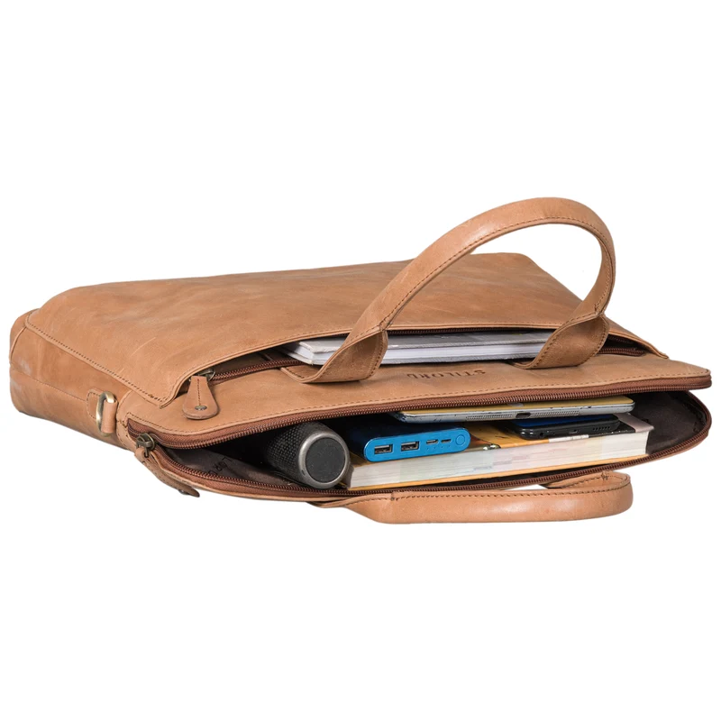 "Lancelot" Laptoptasche 14 Zoll Echtleder Herren und Damen