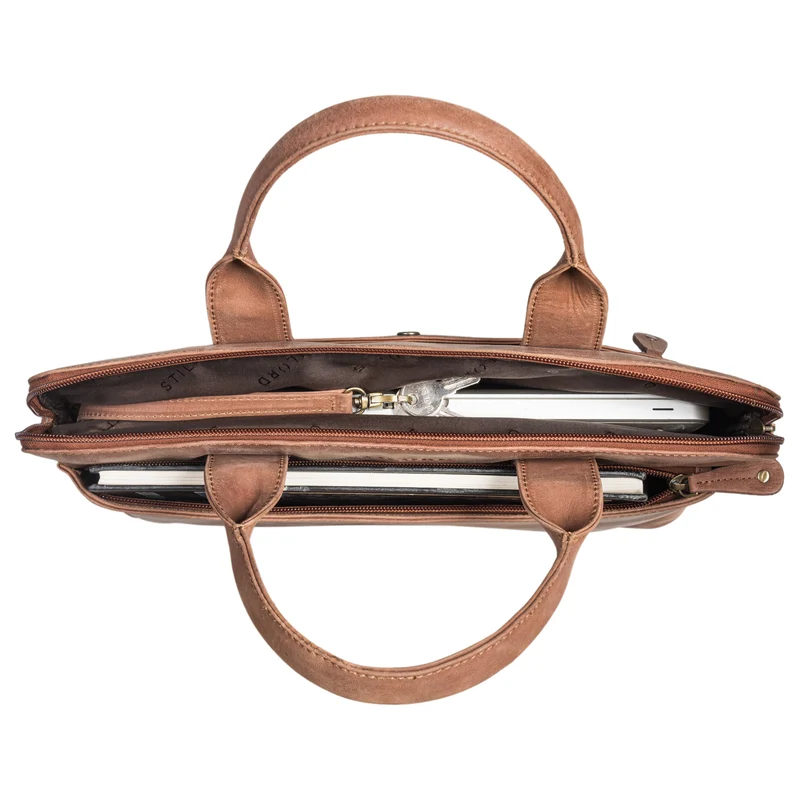 "Lancelot" Laptoptasche 14 Zoll Echtleder Herren und Damen