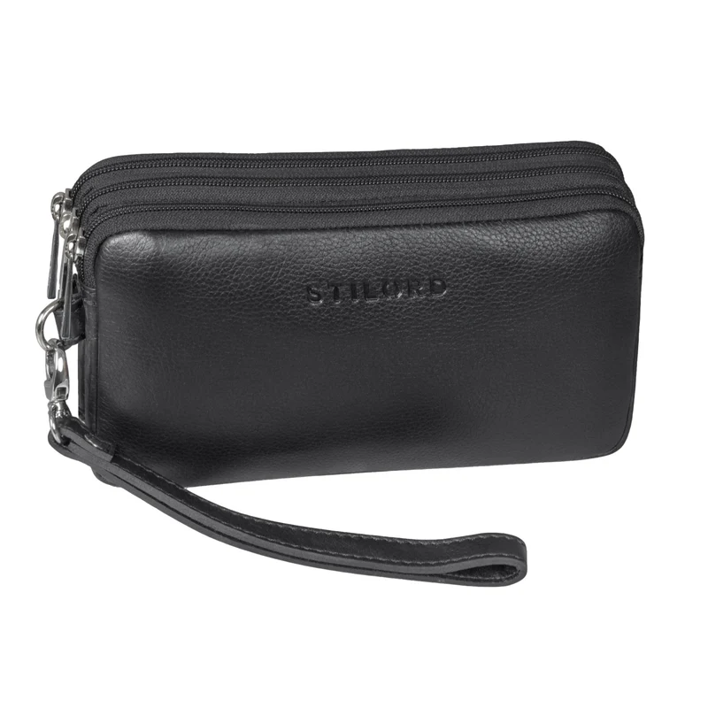 "Kenneth" Handgelenktasche Herren Echtleder mit Handgelenk-Schlaufe