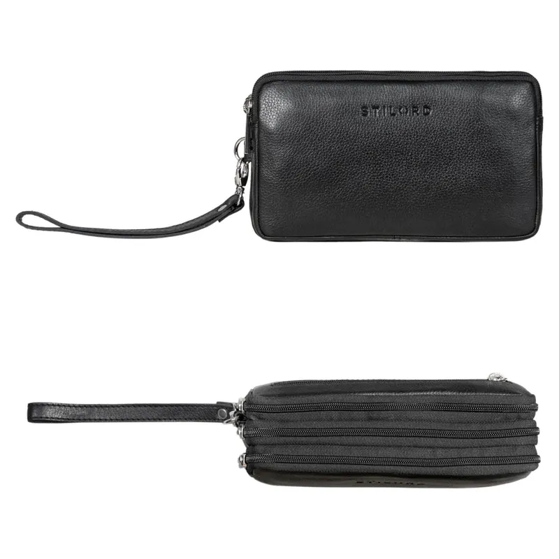 "Kenneth" Handgelenktasche Herren Echtleder mit Handgelenk-Schlaufe