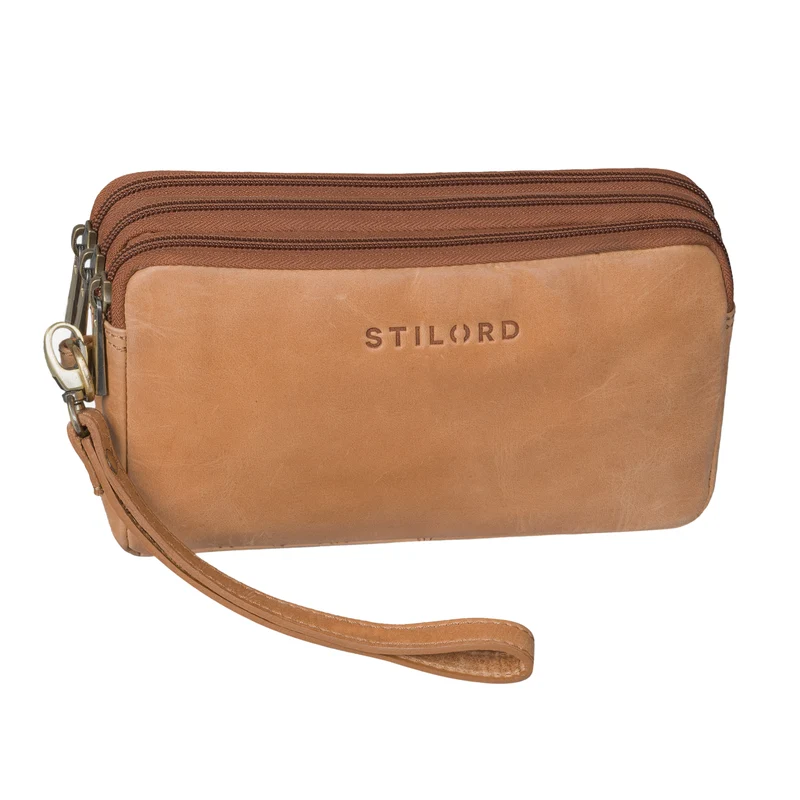"Kenneth" Handgelenktasche Herren Echtleder mit Handgelenk-Schlaufe