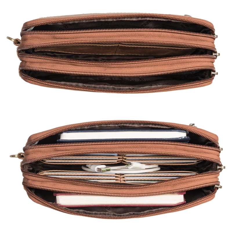 "Kenneth" Handgelenktasche Herren Echtleder mit Handgelenk-Schlaufe