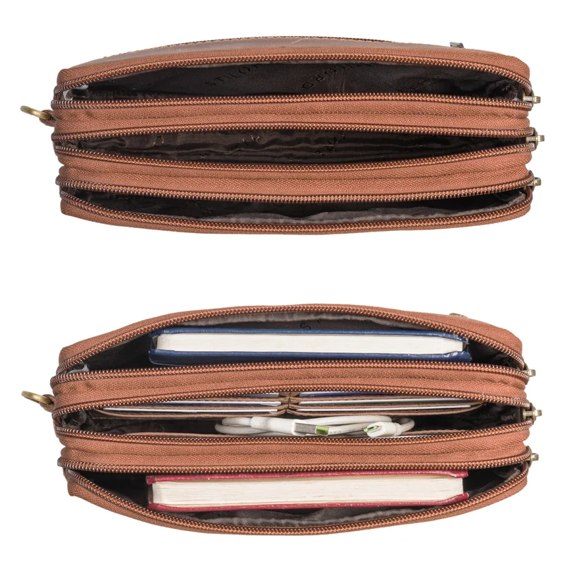 "Kenneth" Handgelenktasche Herren Echtleder mit Handgelenk-Schlaufe