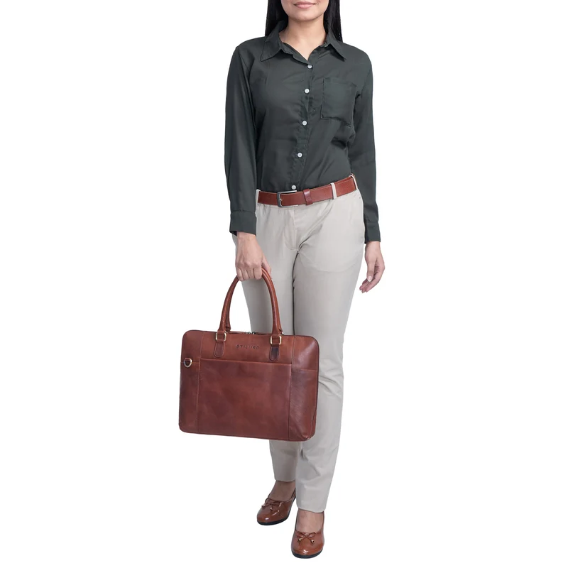B-WARE "Latoya" Arbeitstasche elegant Leder