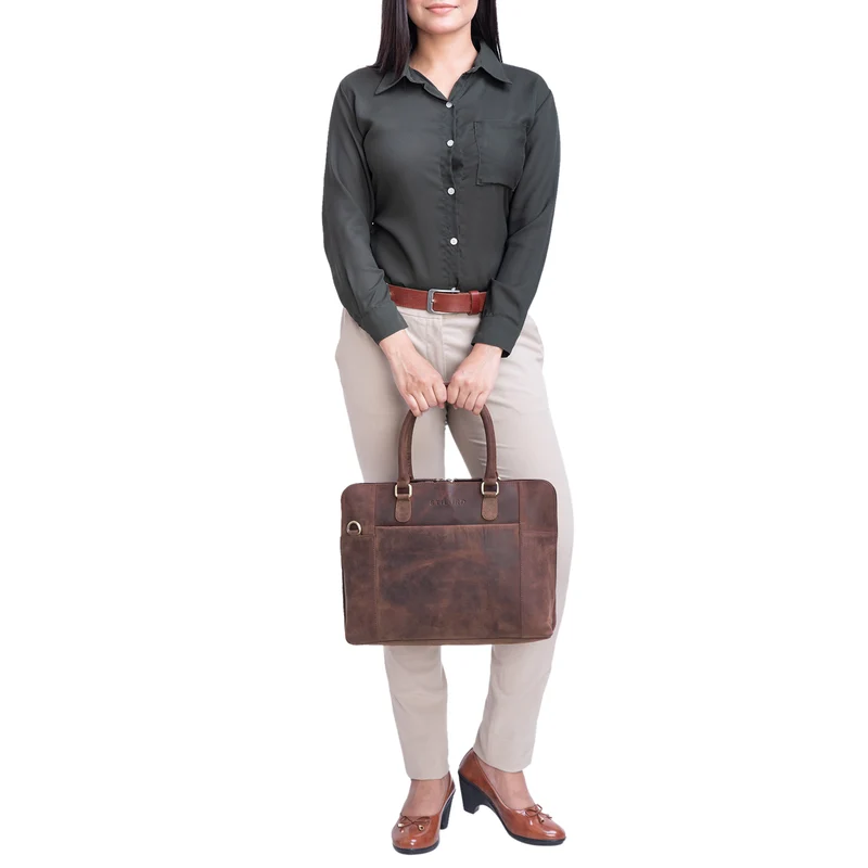 B-WARE "Latoya" Arbeitstasche elegant Leder