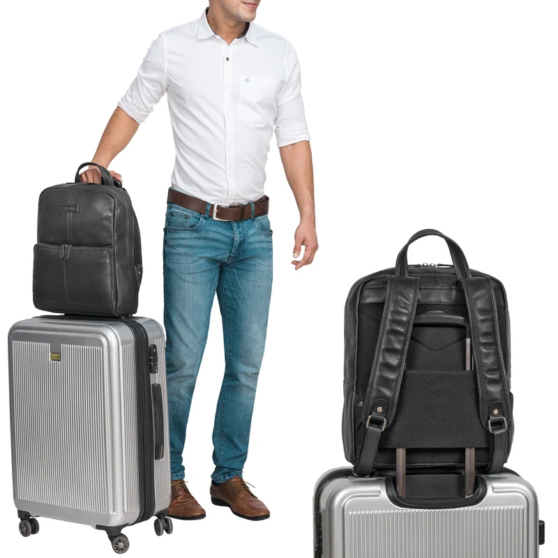 "Friedrich" Stilvoller Leder Business Rucksack