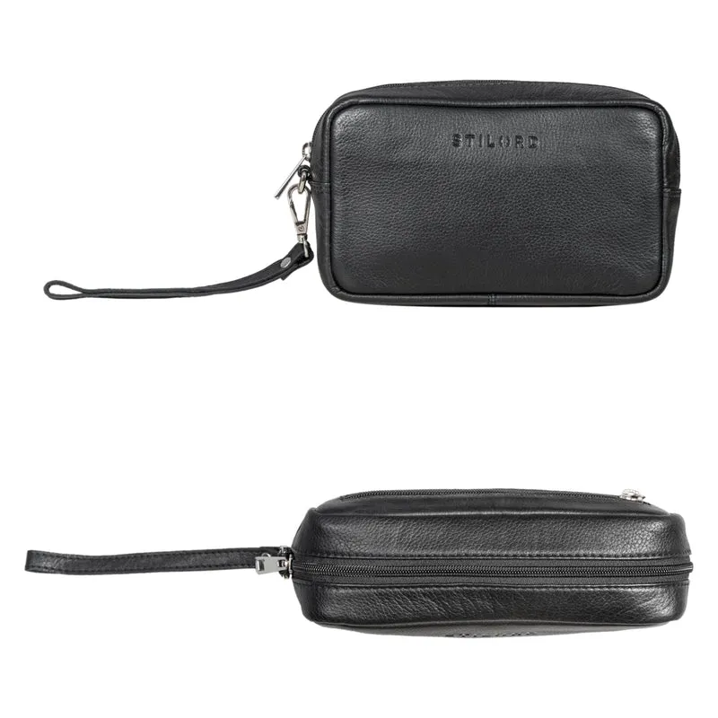 "Larkin" Herren Hand-Gelenk-Tasche Echtleder klein