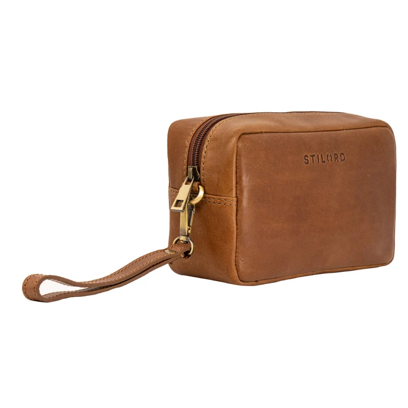 "Larkin" Herren Hand-Gelenk-Tasche Echtleder klein
