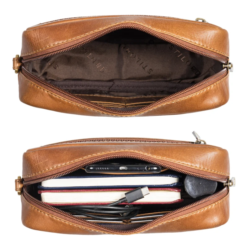 "Larkin" Herren Hand-Gelenk-Tasche Echtleder klein