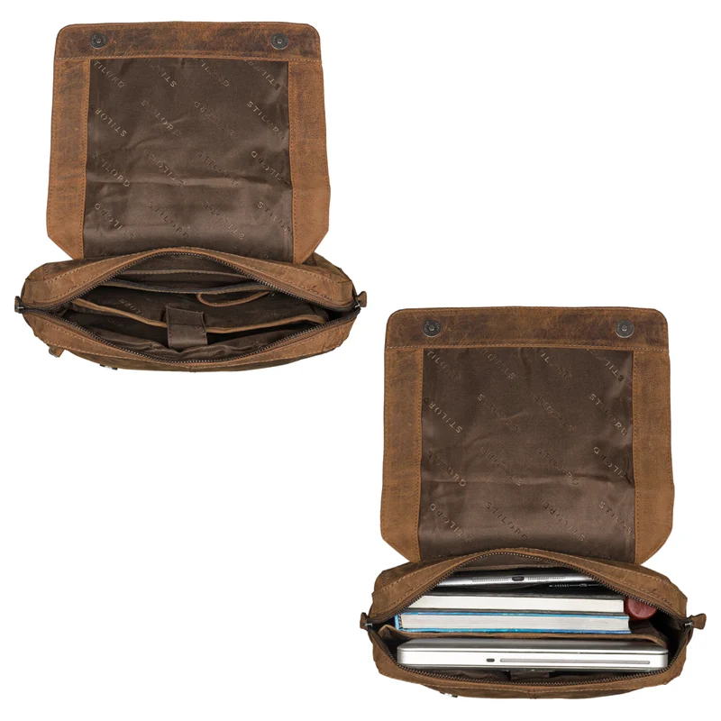 "Darcy" Tagesrucksack Leder mit Überschlag