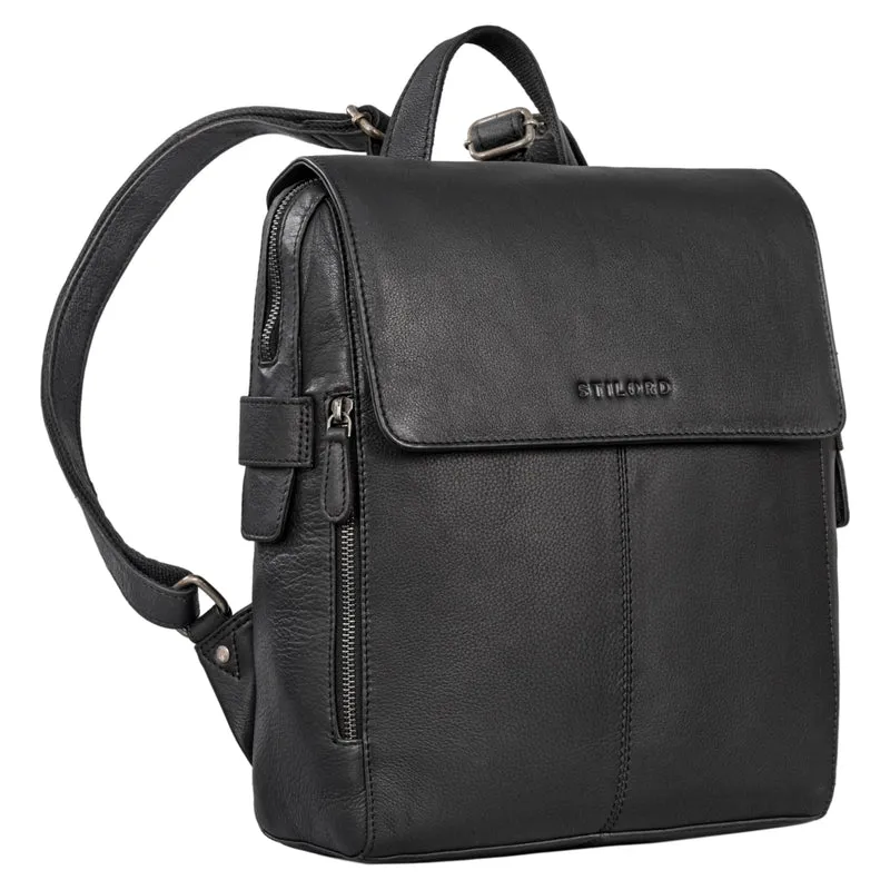 "Darcy" Tagesrucksack Leder mit Überschlag