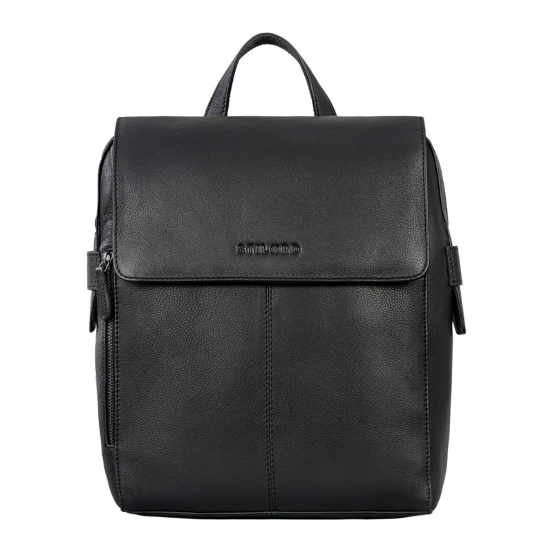 "Darcy" Tagesrucksack Leder mit Überschlag