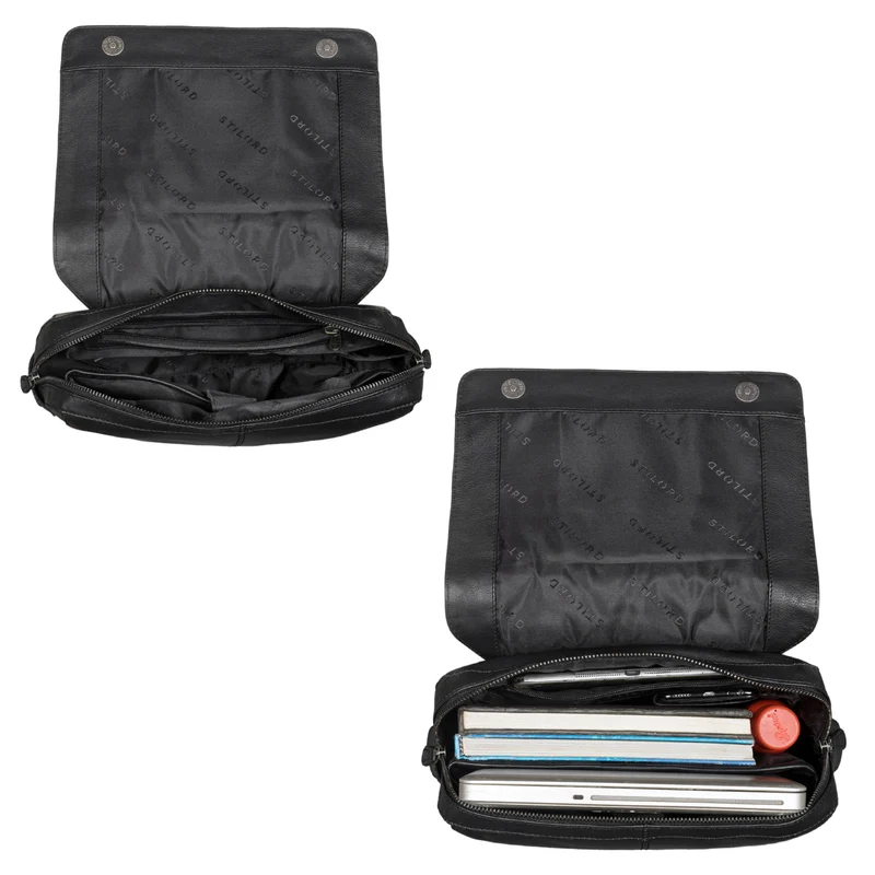 "Darcy" Tagesrucksack Leder mit Überschlag