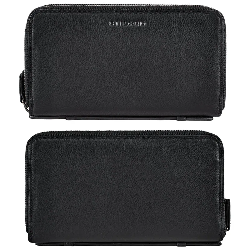 "Sean" Große Geldtasche Herren Leder mit Handgelenk Griff RFID Schutz