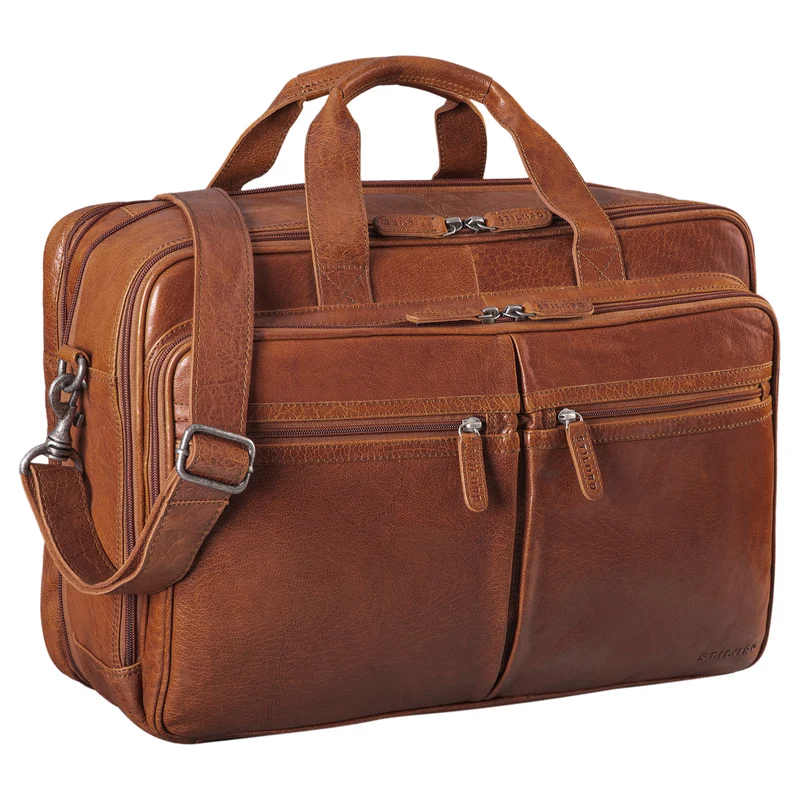 B-WARE "Gigantus" XXL Aktentasche Leder Laptoptasche