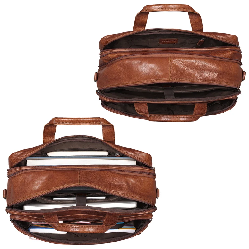 B-WARE "Gigantus" XXL Aktentasche Leder Laptoptasche