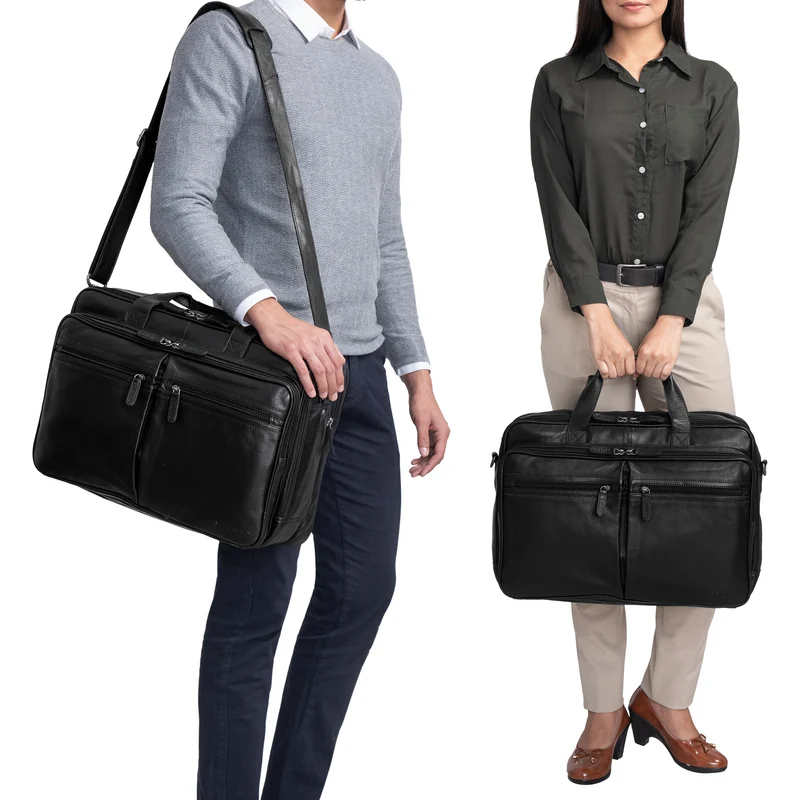 B-WARE "Gigantus" XXL Aktentasche Leder Laptoptasche