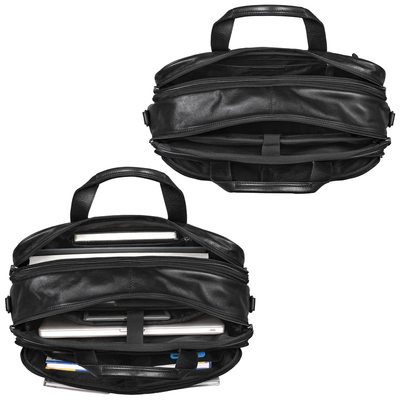 B-WARE "Gigantus" XXL Aktentasche Leder Laptoptasche