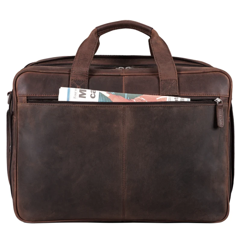 B-WARE "Gigantus" XXL Aktentasche Leder Laptoptasche