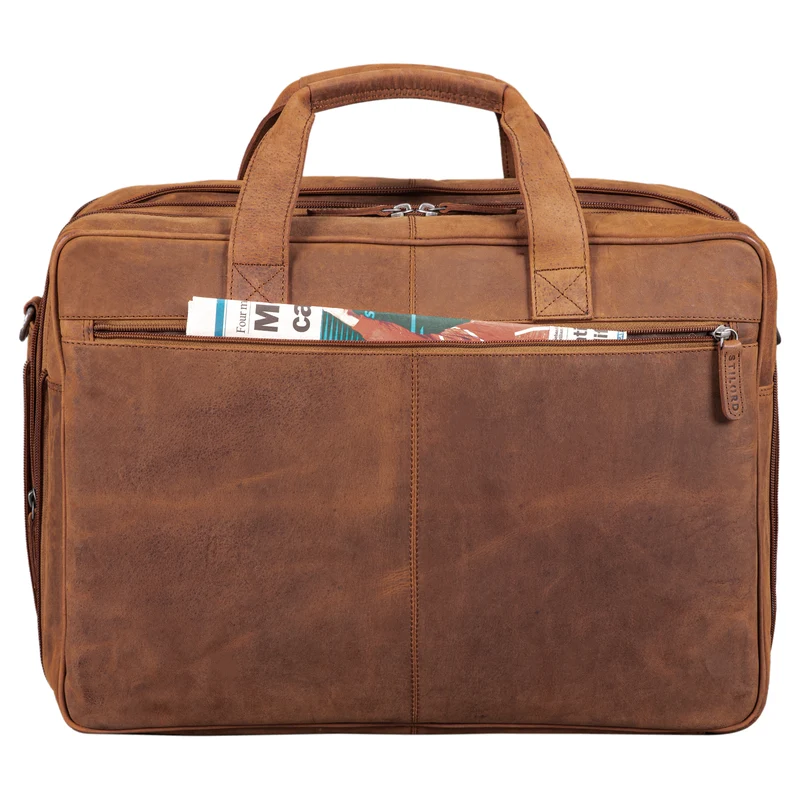 B-WARE "Gigantus" XXL Aktentasche Leder Laptoptasche